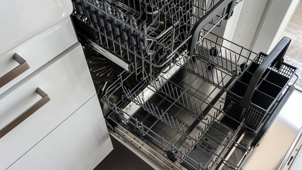 a dishwasher with no dishes inside of it.
